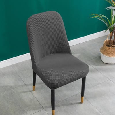 Gecontroleerd Fleece Verdikt Eendelig Elastisch Hotel Restaurant Restaurant Stoelhoes Anti-vlek Krukhoes Stoelhoes 40CM gray