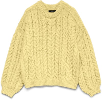 VERO MODA - VMDREAM LS O-NECK CABLE PULLOVER EXC - Dames - Gebreide truien