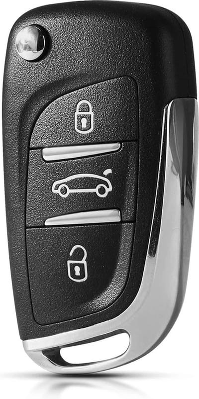XEOD Autosleutelbehuizing - sleutelbehuizing auto - sleutel - Autosleutel / Geschikt voor: Peugeot / Citroen 4 knops HU83