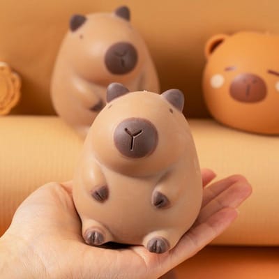 Cartoon Capybara Squishy Stressverlichtende Speeltjes Knijp Ontspan Fidget Vent Speeltjes Kapibala Stressbal Nieuwigheid Feestcadeau Bureau Decoratie