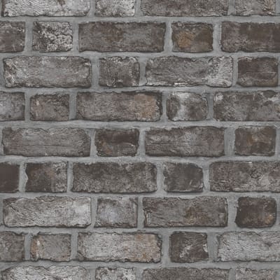 Noordwand - Behang - Homestyle - Brick - Wall - zwart - en - grijs
