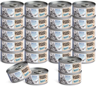 Dailygoods - Dogs'n Tiger Adult Premium Kattenvoer - Natvoer met 60% Vis voor Veeleisende Katten