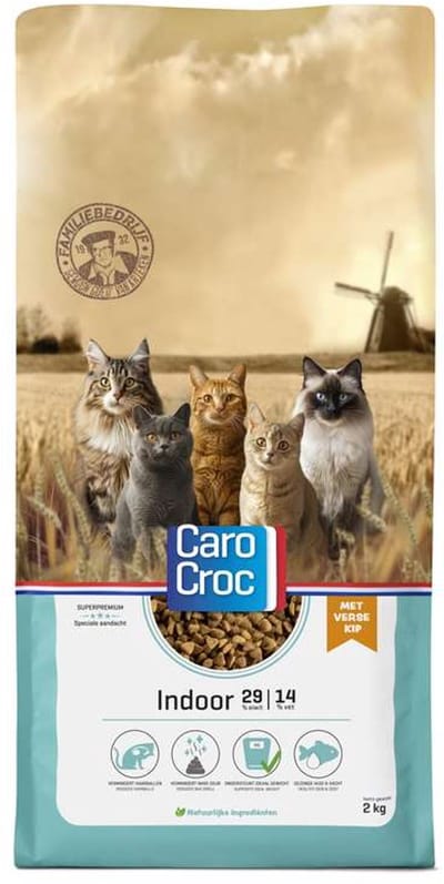 CaroCroc Indoor 7kg met catessy stick 5 gram