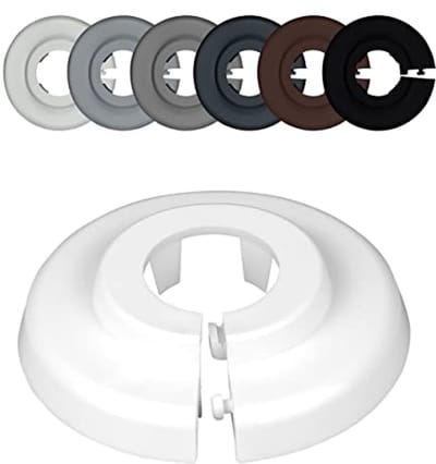 Radiatorrozetten 10 stuks, 12-35 mm, diverse kleuren, kunststof buisafdekking voor verwarming