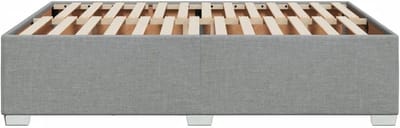 Twijfelaar Bedframe Gestoffeerd Lichtgrijs 140x200 cm met Lattenbodem