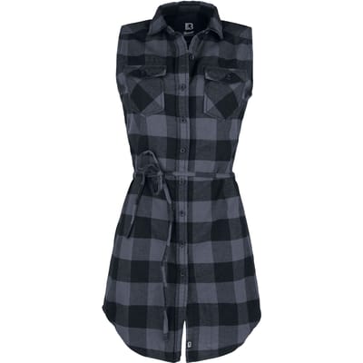 Brandit Top - Gracey Sleeveless Longshirt - S tot 5XL - voor Vrouwen - zwart-grijs