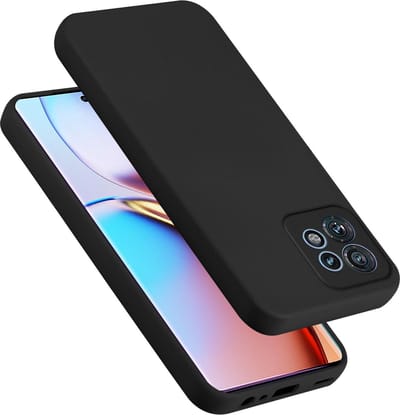 Cadorabo Hoesje geschikt voor Motorola Edge 40 Pro in LIQUID ZWART - Beschermhoes gemaakt van flexibel TPU silicone Case Cover