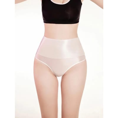 String Taille Haute Femme Noir Abdomen Hanches Relevées Culotte Modelante Sous-vêtement Respirant Culotte Féminine Fine Transparente Lingerie One Size&1pc beige