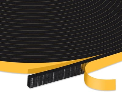 SnelShoppen - Foam Sealing Tape voor Deuren 6mm x 1.5mm - Zelfklevende Isolatieband - Geluidsdicht, Waterdicht en Stofdicht - Ideaal voor Thuis, Venst