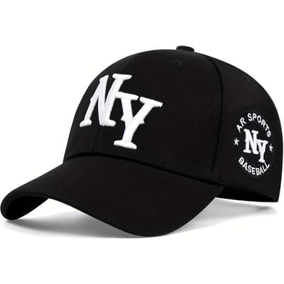 Unisex Letters borduurwerk Baseballpet verstelbare Golfhoed Katoenen Snapback Petten Casquette Hoeden Casual Hip Hop Papa Hoeden black