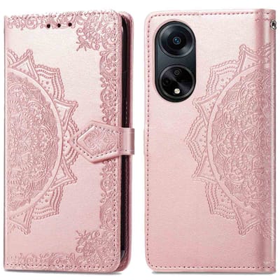 imoshion Hoesje - Geschikt voor Oppo A98 - Mandala Bookcase - Rosé Goud