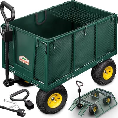 Gardebruk Bolderkar - Belastbaar tot 550kg Zeil 110x52x75cm - Groen