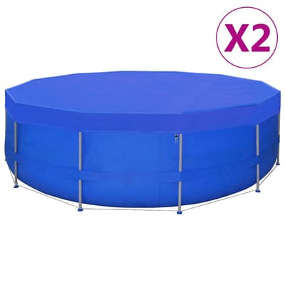 vidaXL - Zwembadhoezen - 2 - st - rond - 90 - g/m² - 540cm - PE