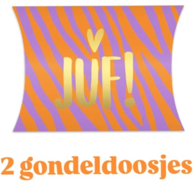 2x Gondeldoosje - JUF - school - leerkracht - let op formaat