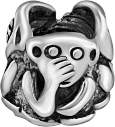 Quiges - 925 - Zilveren - Bedels -Sterling zilver - Beads - Zintuigen Kraal Charm - Geschikt – voor - alle bekende merken - Armband Z001