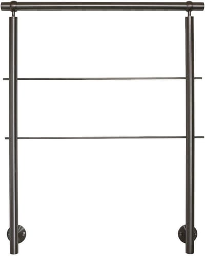 Roestvrijstalen leuning voor zijdelingse montage - Geschikt voor trap, balkon en terras - Lengte 180 cm met 2 palen