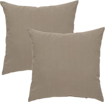 Hesperide Sierkussen Granada - 2x - lichtbruin - 40 x 40 cm - polyester - voor buiten - tuinkussen - buitenkussen