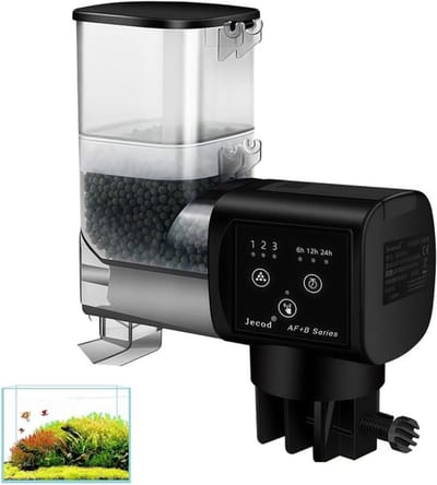 Voederautomaat 250 ml - Automatische Visvoerdispenser - Instelbare Timer - Geschikt voor Granulaat/Strips - Voor Aquaria tot 1,5 cm Glasdikte - Handen Vrij