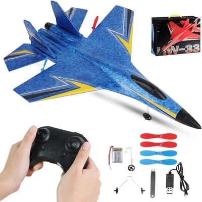 RC-vliegtuig 2,4 GHz 2-kanaals met Xpilot gyroscoopsysteem blauw