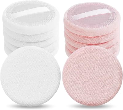 Famanu – Poederdonsjes set, 12 stuks, fluwelen make-up applicators voor setting powder en blush