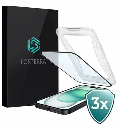 Screenprotector 3 Stuks - Geschikt voor Apple iPhone 15 - Met Installatie Kit - Beschermglas - Gehard Glas - Tempered Glass - Screen Protector