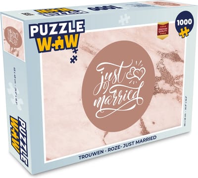 Puzzel Spreuken - Just married - Trouwen - Quotes - Legpuzzel - Puzzel 1000 stukjes volwassenen