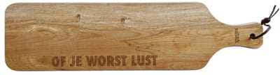 Of je worst lust borrelplank - Serveerplank - soBAD. | Tapasplank | 50x14x1,5 cm | Met tekst | Cadeau | Wijn | Snijplank | Verjaardag