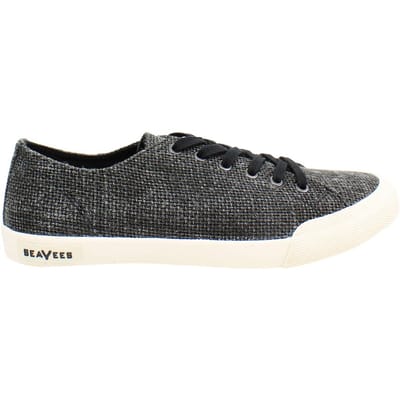 Seavees Monterey Raffia Dames Zwarte Sneakers