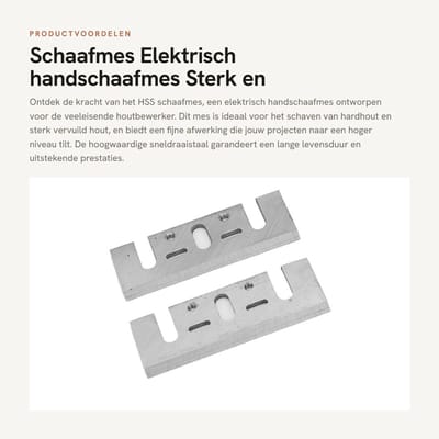 Dailygoods Schaafmes - Elektrisch handschaafmes - Sterk en duurzaam - 8,2 x 3 x 1 cm - Sneldraaistaal - Geschikt voor hardhout, kunstlijm - Voor...