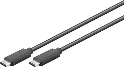Transmedia USB-C naar USB-C kabel - USB3.1 Gen 2 - tot 20V/3A / zwart - 1 meter