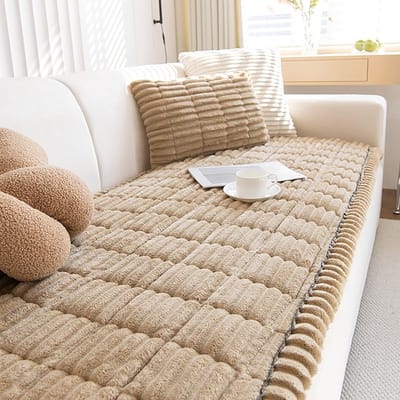 KZQ 150 cm x 70 cm Huisdiervriendelijke bankhoes, geschikt voor honden, wasbaar, antislip, huisdiervriendelijk, bank- en fauteuilkussens - Bruin