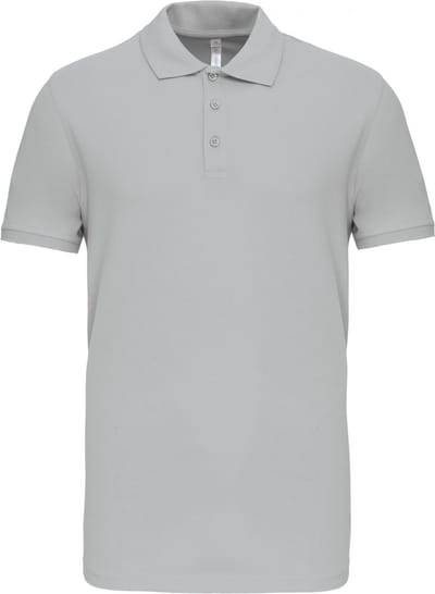 Herenpolo 'Mike' korte mouwen shirt Snow Grey - S