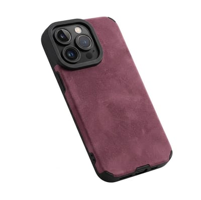 Rood mat telefoon hoesje backcover geschikt voor iPhone 14 Pro dames en heren met camera bescherming en versterkte hoeken hardcase