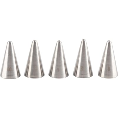 Ensemble de 5 Douilles à Pâtisserie en Acier Inoxydable Fournitures de Décoration de Gâteau pour la Pâtisserie de Cupcakes et de Biscuits gray