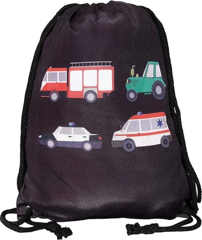 Gymtas - Zwemtas - Sporttas - Speelgoed tas - Rugzak - Voertuigen - Politie - Brandweer - Heckbo - 32x40cm