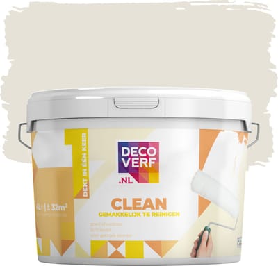 Decoverf clean muurverf beigegrijs, 4L