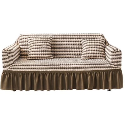 Lastic Sofa Hoes Bubble Stof Universele Magische Sofa Hoes L-vormige Sofa Hoezen voor 3 Kussen Bank Meubelbeschermer 1seat 90-140cm gray