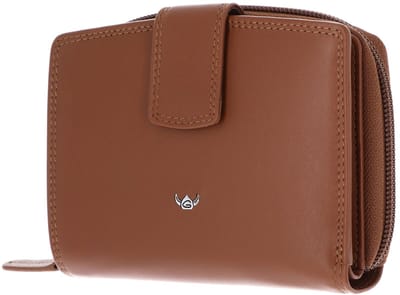 Golden Head Leren portemonnee Polo RFID Protect Kombischeintasche mit Riegel 1438 Cognac bruine
