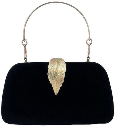 longziming -Stijlvolle Clutch met Gouden Metaalsluiting - Zijdeachtig Fluweel Avondtasje voor Kleine Essentials - Trendige Tas voor Dames voor Uitgaan & Formele Evenementen