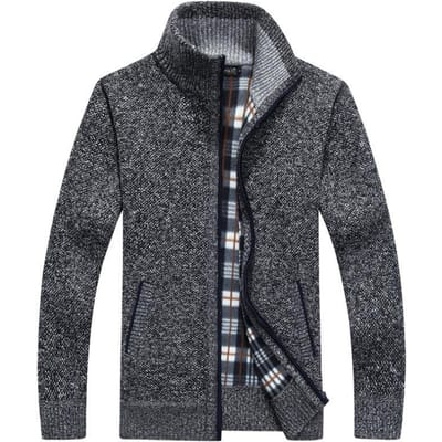 Heren wintervest jas meststof om te vergroten Plus fluwelen dikke trui XL