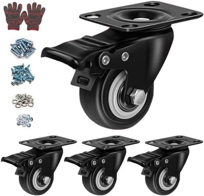 Set van 4 Zware Robuuste Zwenkwielen 50mm met Hoge Draagkracht 300kg