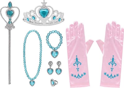 Het Betere Merk - Prinsessenjurk meisje - Prinsessen speelgoed meisje - Speelgoed Meisje 4 jaar Speelgoed - Kroon - Tiara - Prinsessen Verkleedkleding - Roze - Accessoires
