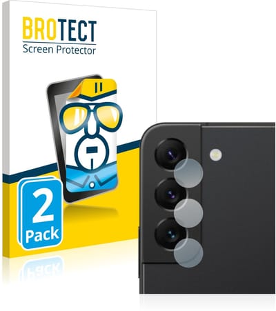 BROTECT - Screenprotector voor Samsung Galaxy S22 5G (ALLEEN Camera Lens) - Folie Beschermfolie transparant 2 Stuks