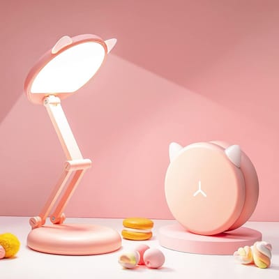 Zylo® Bureaulamp Kinderkamer - Tafellamp Kinderkamer - Voor Jongens en Meisjes - Roze - 16cm x 7cm x 16cm