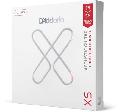 D'Addario XSAPB1356-3P XS Phosphor Bronze Coated 13-56 snaren voor westerngitaar (3 sets)