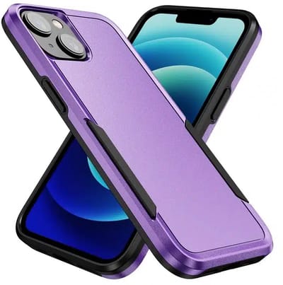 Cityhoesje - Backcover iPhone 15 - Anti-drop - Paars