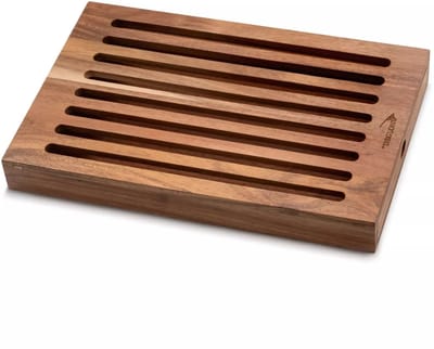 Déglon Broodplank met kruimelvanger – acaciahout – natuurlijk en praktisch – 41,2x22,8 cm