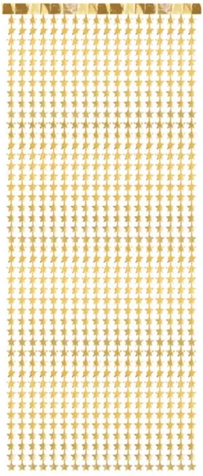 Christmas Backdrop gouden sterren (100 x 245 cm)
