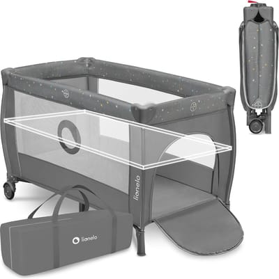 Opvouwbaar Reisbedje met Matras voor Baby's en Peuters - Kinderbox met Zij-Ingang en LockGuard Systeem