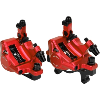 HB 100 Fiets Aluminiumlegering Hydraulische Schijfrem Set Voor Achter voor Mountain Road Fiets Red black